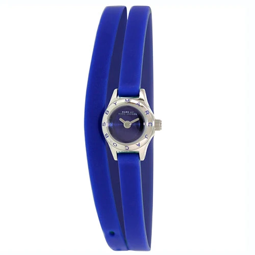 Marc Jacobs Blade Blue Dial Blue Leather Strap Watch for Women - MBM1342