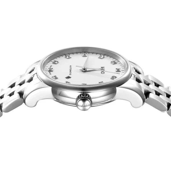 pZFdYirQZeCxwZFLvgUlg Mido Baroncelli III Automatic Diamonds White Dial Silver Steel Strap Watch For Women - M7600.4.66.1