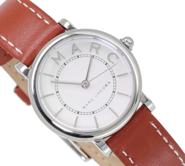 pi_quality_11_image_2_275560124077_5 Marc Jacobs Roxy White Dial Brown Leather Strap Watch for Women - MJ1571