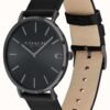 Coach Charles Black Dial Black Leather Strap Watch for Men - 14602434