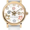 Marc Jacobs Roxy White Dial White Leather Strap Watch for Women - MJ1607
