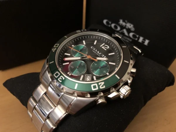 s-l1200_1_1e1ebd98-beaa-4275-b8d9-e7ff1bd99533 Coach Kent Green Dial Silver Steel Strap Watch for Men - 14602557