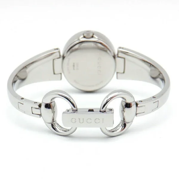 s-l1200_1_32fe2c65-97a4-416c-975f-808541195760 Gucci Guccissima Quartz Diamonds Brown Dial Silver Steel Strap Watch For Women - YA134503