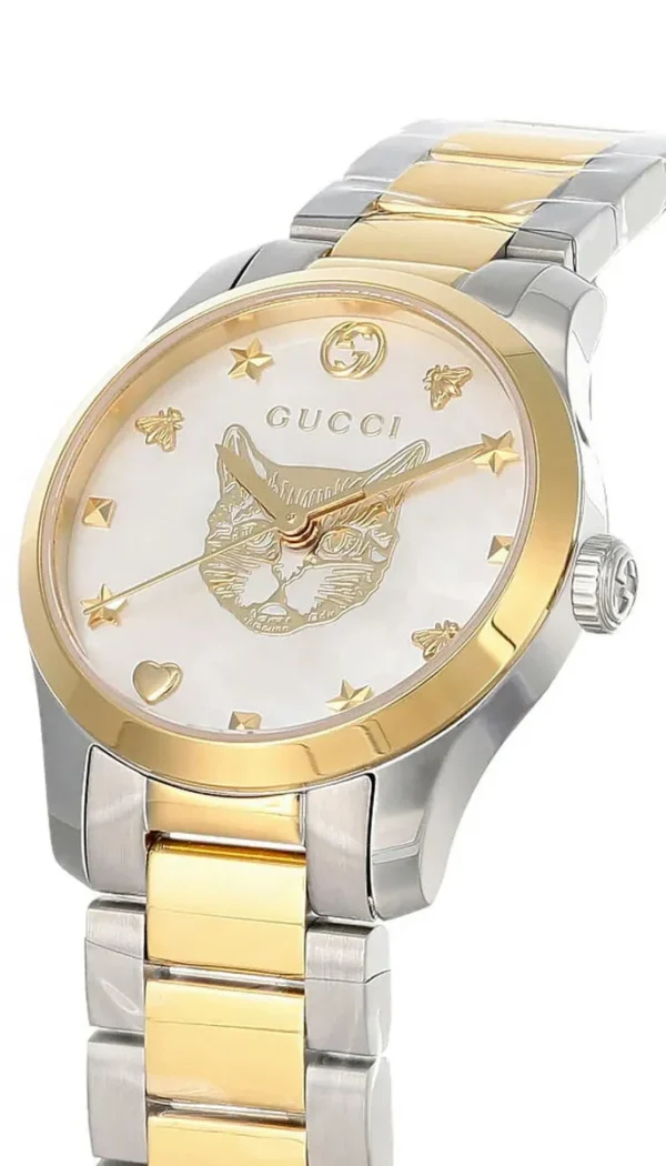 s-l1200_1_4b9f0548-e35c-4ee9-b98c-e9b3af2f1aab Gucci G Timeless Quartz Mother of Pearl Dial Two Tone Steel Strap Watch For Women - YA1265012