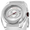 Gucci Sync XXL White Dial White Rubber Strap Watch For Men - YA137102