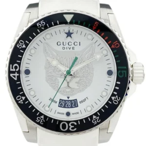 s-l1600_11506f04-d8b5-45f4-b0b1-fe367804c291 Gucci Dive Tiger White Dial White Rubber Strap Watch For Men - YA136329