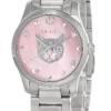 Gucci G Timeless Quartz Mother of Pearl Pink Dial Silver Steel Strap Watch For Women - YA1265013