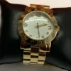 Marc Jacobs Amy White Dial Gold Steel Strap Watch for Women - MBM3056