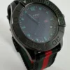 Gucci G Timeless Sport Black Dial Two Tone NATO Strap Watch For Men - YA126229