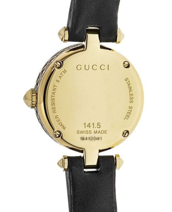s-l1600_2_fd9f1f52-de49-4a30-825a-fa1c30d68875 Gucci Diamantissima Mother of Pearl Dial Black Leather Strap Watch For Women - YA141505