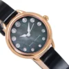 Marc Jacobs Betty Mother of Pearl Black Dial Black Leather Strap Watch for Women - MJ1513