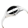 Calvin Klein Rebel White Black Dial White Leather Strap Watch for Women - K8P231L1