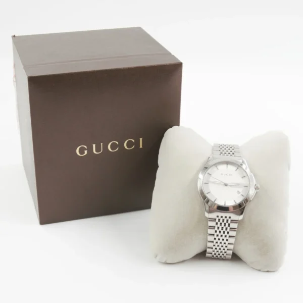 s-l1600_5382c38f-98ee-4446-bc48-14852134e327 Gucci G Timeless Silver Dial Silver Steel Strap Watch For Men - YA126401