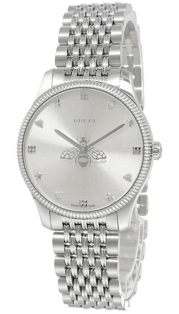 s-l1600_5a1f35a5-95c2-43af-9b7f-4d8e98d5bd3e Gucci G Timeless Quartz Silver Dial Silver Steel Strap Watch For Women - YA1264153