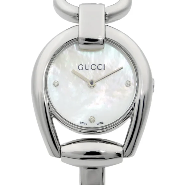 s-l1600_a98e1969-d01d-48b2-a62d-68fd2986ba90 Gucci Horsebit Collection Diamonds Mother of Pearl Dial Silver Steel Strap Watch For Women - YA139506