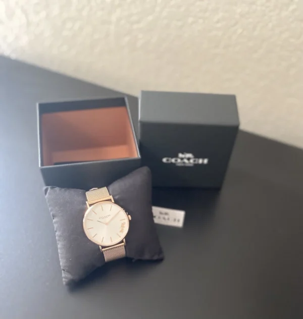s-l1600_ca93025f-d566-44e7-a54b-ac73d6b76491 Coach Perry White Rose Gold Mesh Bracelet Watch for Women - 14503126