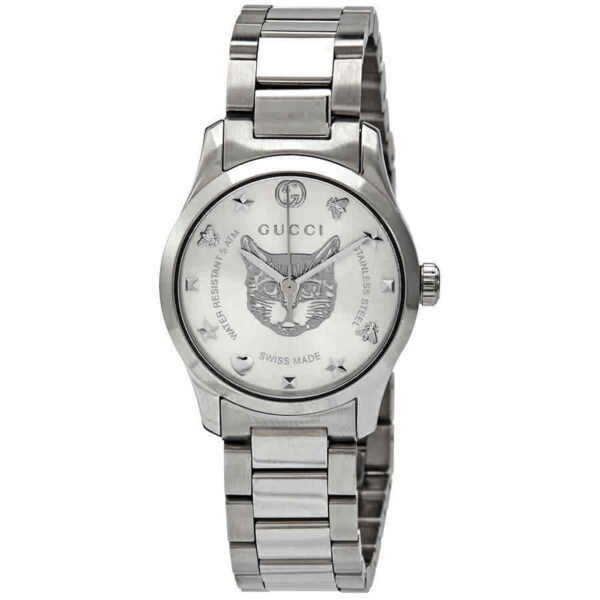 s-l1600_d4a60ed6-e0ec-40d3-b856-0b150cc90272-500228 Gucci G Timeless Quartz Silver Dial Silver Steel Strap Watch For Women - YA126595