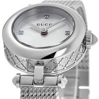 s-l400_ed0ff9d8-6765-432c-8d47-986c95b02dd7 Gucci Diamantissima Diamonds Mother of Pearl Dial Silver Mesh Bracelet Watch for Women - YA141512