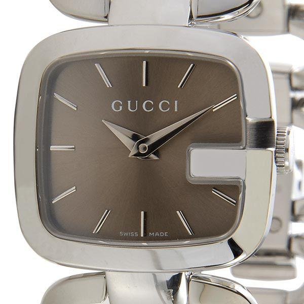 s-select_gqya125507-703648 Gucci G Gucci Brown Dial Silver Steel Strap Watch For Women - YA125507