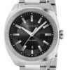 Gucci GG2570 Quartz Black Dial Silver Steel Strap Watch For Men - YA142301
