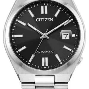 save-23 Citizen Tsuyosa Automatic Black Dial Silver Steel Strap Watch For Men - NJ0150-56E