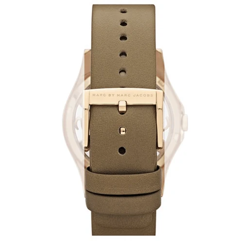 Marc Jacobs Amy Grey Dial Grey Leather Strap Watch for Women - MBM1153