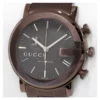 takami78pr_2105147-462911 Gucci G Chrono Brown Dial Brown Steel Strap Watch For Men - YA101341
