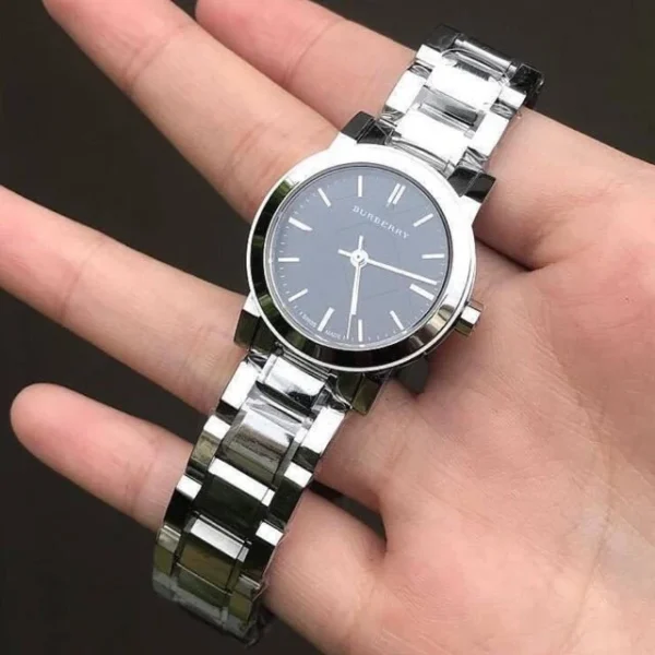 th_file-325438 Burberry The City Black Dial Silver Steel Strap Watch for Women - BU9201