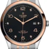 tudor-1926-41mm-m91651-0004-40 Tudor 1926 Automatic Diamonds Black Dial Two Tone Steel Strap Watch for Men - M91651-0004