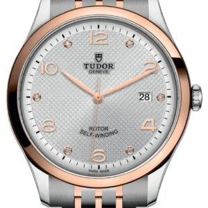 tudor_m91651_0002_1 Tudor 1926 Automatic Diamonds Silver Dial Two Tone Steel Strap Watch for Men - M91651-0002
