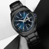 v2-e7aa9dd1ffee56cb422fafbcefb9cc68_1440w Citizen Eco Drive Blue Dial Black Steel Strap Watch For Men - AW0024-58LB