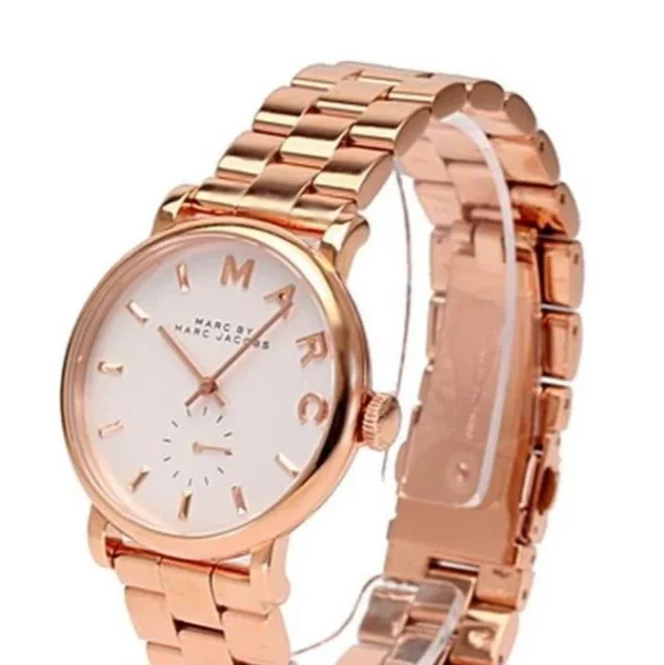vente-montre-lunette-de-marque-marc-jacobs-pour-homme-et-femme-lunette-mj-tunisie-meilleure-prix-myk_1-616106 Marc Jacobs Baker White Dial Rose Gold Steel Strap Watch for Women - MBM3244