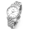 vt Mido Baroncelli III Automatic Diamonds White Dial Silver Steel Strap Watch For Women - M7600.4.66.1