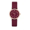 vyr-5042mbm1271-720986 Marc Jacobs Baker Maroon Dial Maroon Leather Strap Watch for Women - MBM1271