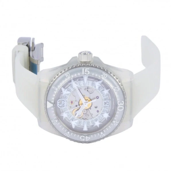 w229986-2 Gucci Dive Automatic White Dial White Rubber Strap Unisex Watch - YA136342