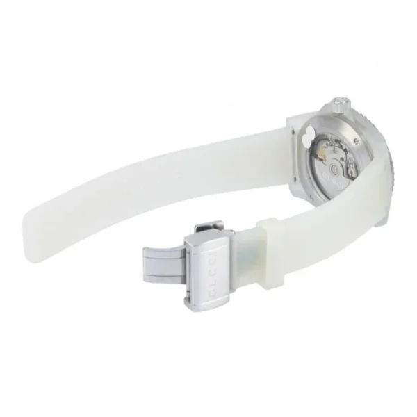 w229986-4 Gucci Dive Automatic White Dial White Rubber Strap Unisex Watch - YA136342