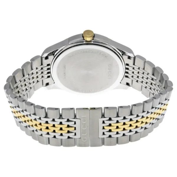 xg4ib9qaytomcf5zj4yo_3e73c1ab-4bf5-4b9f-80d3-d17018ac5bbe-176029 Gucci G Timeless Silver Dial Two Tone Steel Strap Watch For Women - YA126511
