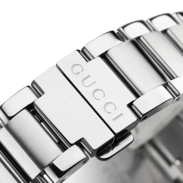Gucci G Chrono Black Dial Silver Steel Strap Watch For Men - YA101204