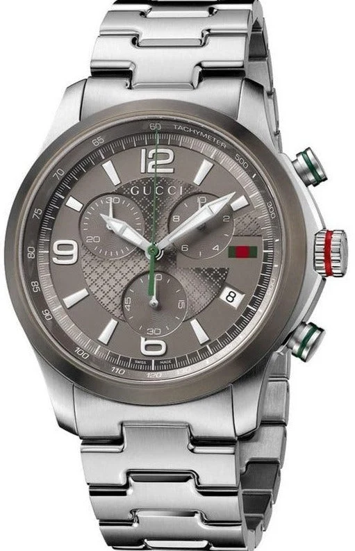 ya126238-gucci-800x800 Gucci G Timeless Chronograph Grey Dial Silver Steel Strap Watch For Men - YA126238