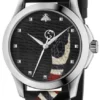 Gucci Le Marche Des Merveilles Black Dial Black Leather Strap Unisex Watch - YA1264007