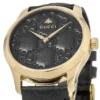 ya1264034a_5f15acaa4ffc2 Gucci G Timeless Quartz Black Dial Black Leather Strap Watch For Women - YA1264034A