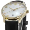 ya1264044_622786e45c286_b7ca352f-c770-4492-87c6-393a4f039b72 Gucci G-Timeless Mother of Pearl Dial Black Leather Strap Watch For Women - YA1264044
