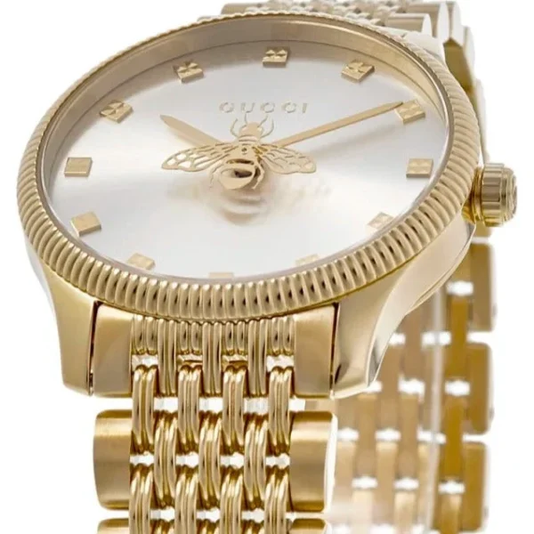 ya1265021_63765ef0e14415 Gucci G Timeless Mother of Pearl Dial Gold Steel Strap Watch For Women - YA1265021