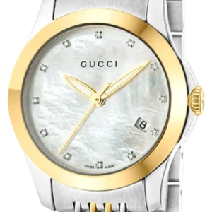 ya126513-gucci-800x800_1024x1024_131073c5-db44-49cd-8fe1-9a13dfcd8f0b Gucci G Timeless Diamonds Mother of Pearl Dial Two Tone Mesh Bracelet Watch for Women - YA126513
