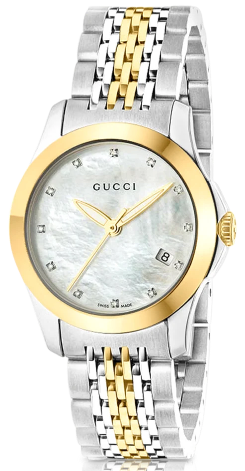ya126513-gucci-800x800_1024x1024_131073c5-db44-49cd-8fe1-9a13dfcd8f0b Gucci G Timeless Diamonds Mother of Pearl Dial Two Tone Mesh Bracelet Watch for Women - YA126513