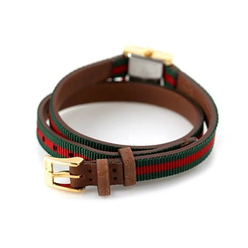 Gucci G-Frame Multicolored Dial Two Tone Nylon Strap Watch For Women - YA128527