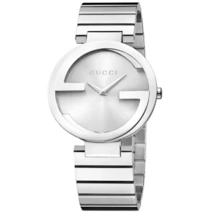 ya133308 Gucci G Interlocking Silver Dial Silver Steel Strap Watch For Women - YA133308