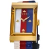 ya147405_5f848418df391 Gucci G-Frame Mother of Pearl Dial White Blue Red Nylon Strap Watch For Women - YA147405