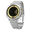 Gucci Grip Chronograph Disney Black Dial Silver Steel Strap Watch For Men - YA157307