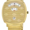 ya157409_1599229756 Gucci Grip Quartz Yellow Gold Dial Gold Steel Strap Unisex Watch - YA157409